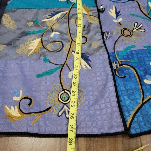 Vintage Draper's & Damon's Women's Artsy Patchwork Embroidered Jacket Size XL - Picture 12 of 16